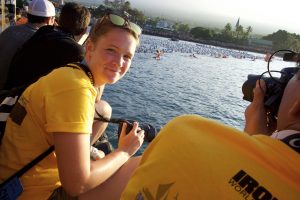 Ann-Kathrin Ernst vom Triathlon-Blog "Triathlove" vor dem Start beim Ironman Hawaii 2015.